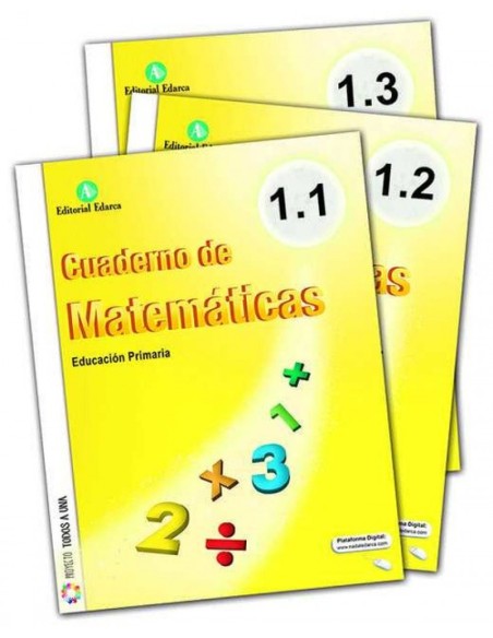 CUADERNOS DE MATEMATICAS 1ºPRIMARIA 3 TITULOS